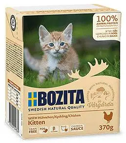 Bozita Kitten Kurczak w sosie Mokra Karma dla kociąt op. 370g Dostępne od ręki
