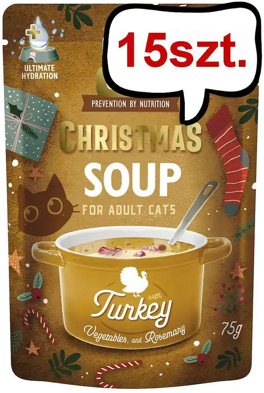 Brit Care Adult Christmas Soup Turkey Mokra Karma dla kota op. 75g Pakiet 15szt. Hit cenowy