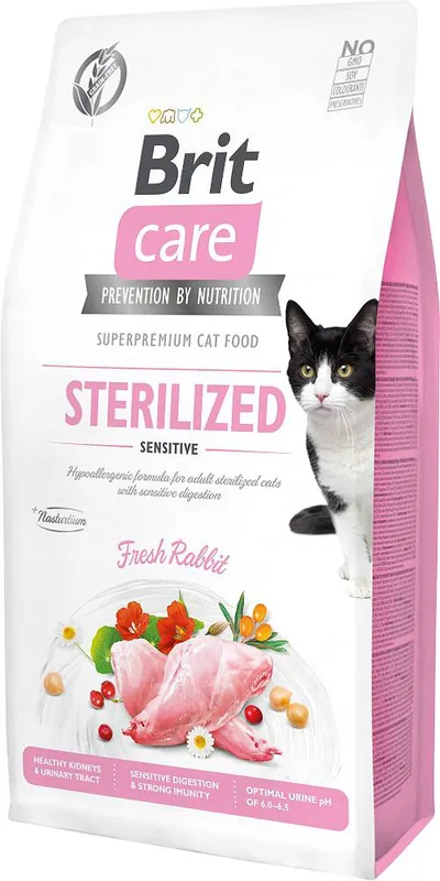 Brit Care Cat Grain-Free Sterilized Sensitive Sucha Karma dla kota op. 2kg Tani