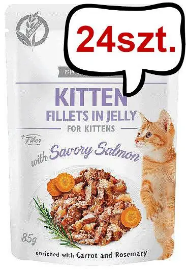 Brit Care Kitten Salmon JELLY Mokra karma dla kociąt op. 85g SASZETKA Pakiet 24szt. Niska cena