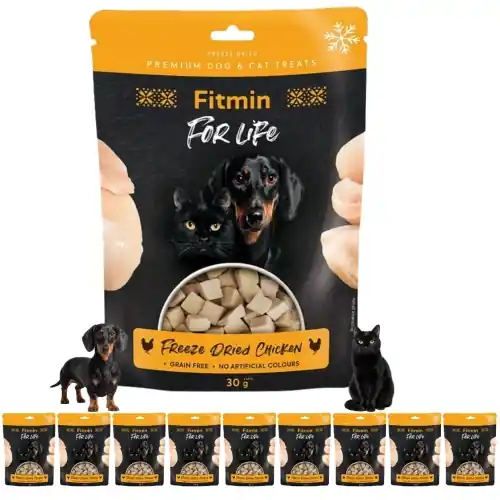 Fitmin For Life Dog Cat liofilizowany kurczak przysmak psa kota 10x30 g Bezpieczne zakupy