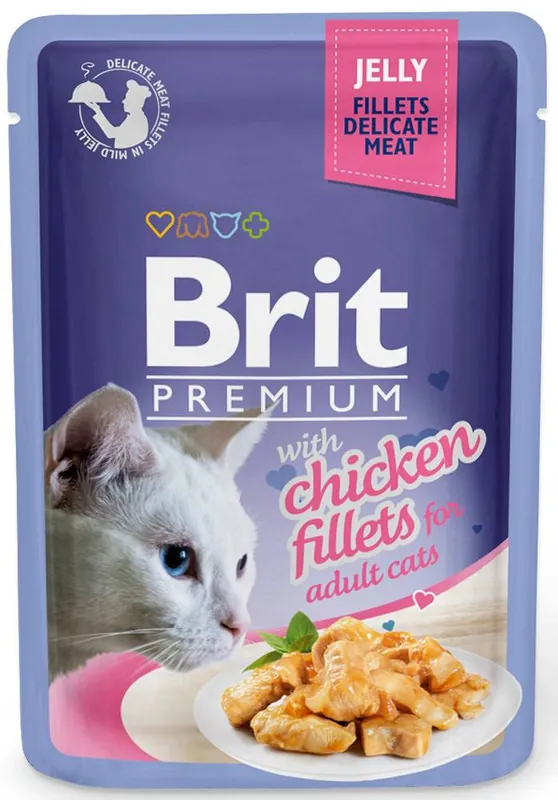 Brit Premium Adult Chicken Fillets JELLY Mokra Karma dla kota op. 85g Taniej