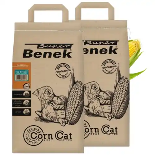 Super Benek Corn Cat Morska Bryza 偶wirek kukurydziany do kuwety kota 2x14l Darmowy zwrot