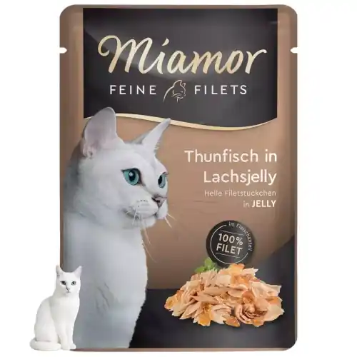 Miamor Feine Filets tu艅czyk w galaretce 艂ososiowej karma dla kota 100 g Bezpieczna płatność