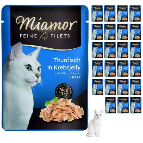 Miamor Feine Filets tu艅czyk w galaretce krabowej karma kot 24x100g Darmowy zwrot