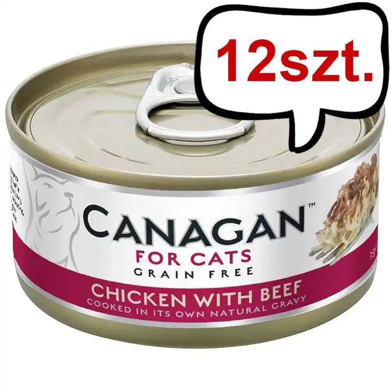Bestseller Canagan For Cats Chicken with Beef Mokra Karma dla kota op. 75g Pakiet 12szt.