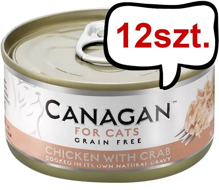 Premium Canagan For Cats Chicken with Crab Mokra Karma dla kota op. 75g Pakiet 12szt.