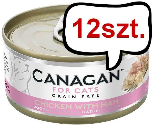 Canagan For Cats Chicken with Ham Mokra Karma dla kota op. 75g Pakiet 12szt. Okazja