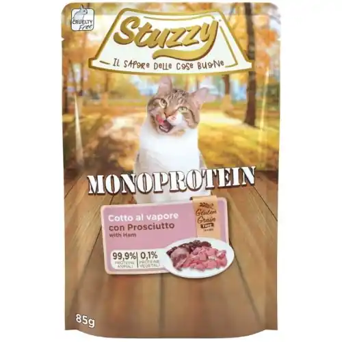 Obniżka ceny Stuzzy Monoprotein Szynka 85g Mokra karma dla kota Bez zb贸偶 Alergik Mi臋so