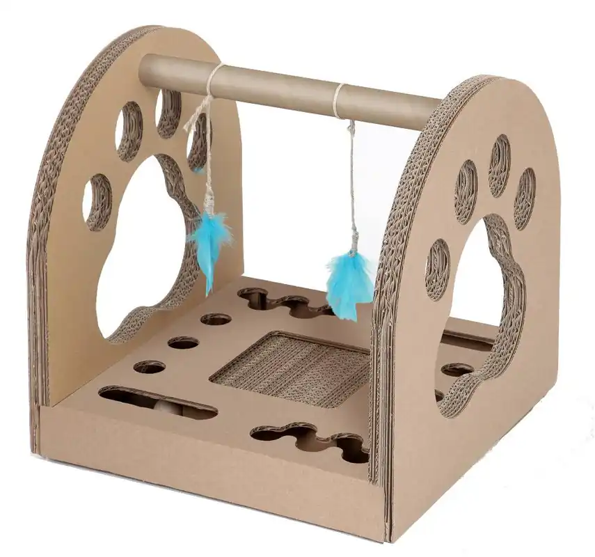 Bezpieczna płatność Carton+ Pets Zabawka kartonowa Fun Park Ball z piórkami dla kota WYPRZEDAŻ