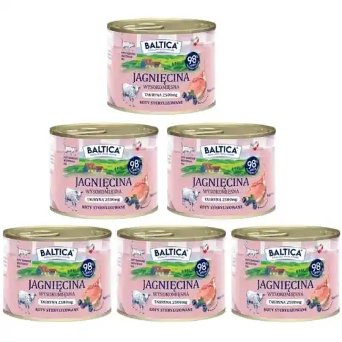 Łatwy zwrot Baltica Smaki Region贸w jagni臋cina karma mokra monoproteinowa dla kota 6x 185 g