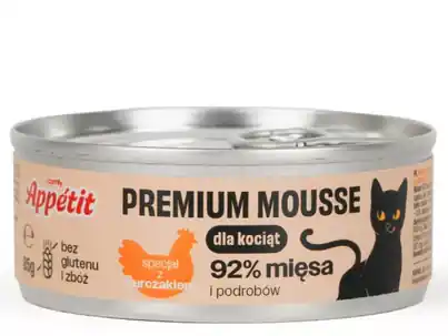 Szybka wysyłka Comfy Appetit Premium Kitten Mousse z Kurczakiem Mokra karma dla kociąt 85g