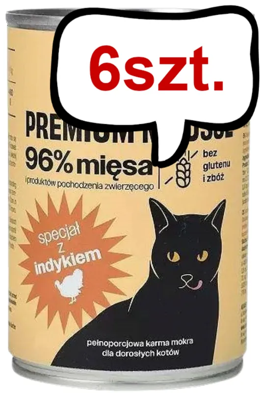 Bezpieczne zakupy Comfy Appetit Premium Mousse z Indykiem Mokra karma dla kota 400g Pakiet 6szt.