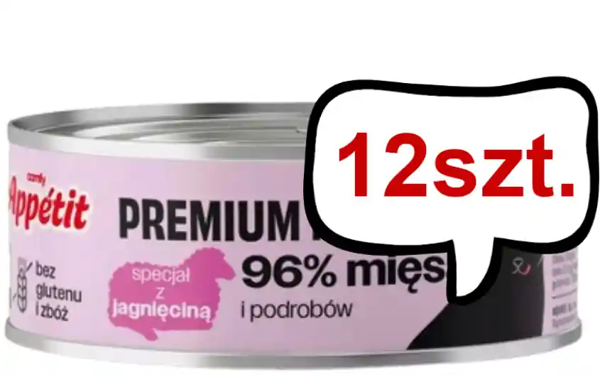 Comfy Appetit Premium Mousse z Jagnięciną Mokra karma dla kota 85g Pakiet 12szt. Ostatnia szansa