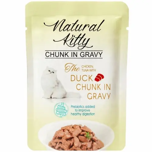 Bezpieczne zakupy Natural Kitty Premium Mokra karma dla kota Kurczak Tu艅czyk Kaczka 85g