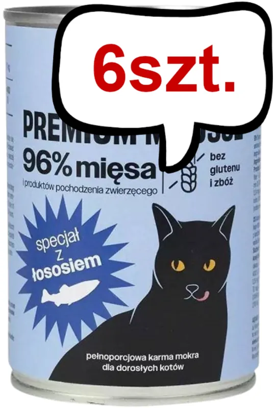 Comfy Appetit Premium Mousse z Łososiem Mokra karma dla kota 400g Pakiet 6szt. Tylko dziś