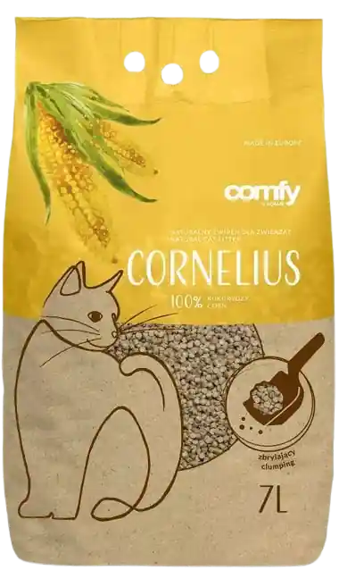 Comfy Żwirek kukurydziany Cornelius Natural dla kota poj. 7l Szybka wysyłka