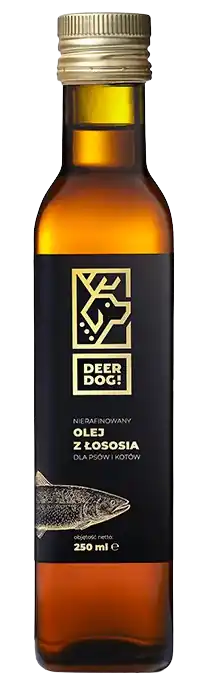Tani Deer Dog Nierafinowany Olej z łososia dla psa i kota poj. 250ml