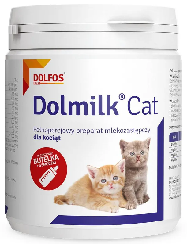 Oferta czasowa Dolfos Mleko w proszku Dolmilk Cat z butelką i smoczkami op. 200g