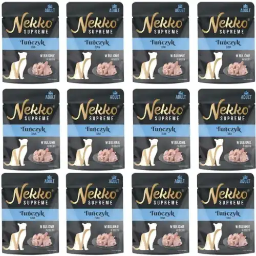 Nekko Supreme Adult Mokra karma dla kota Tu艅czyk w bulionie 12 x 70g Niska cena