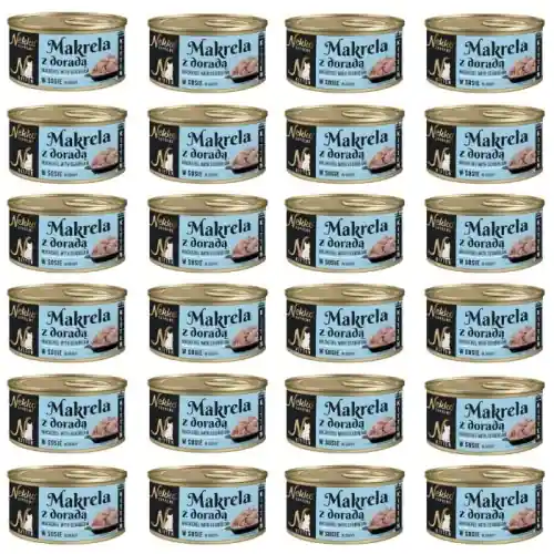 Tylko dziś Nekko Supreme Kitten Mokra karma dla koci膮t MAKRELA Z DORAD膭 SOS 24 x 80g