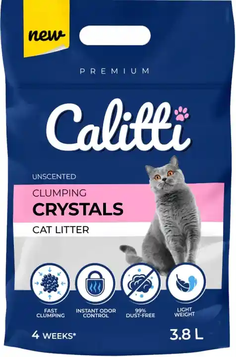 Rabat Calitti Clumping Crystal Żwirek silikonowy, bezzapachowy dla kota poj. 3,8l