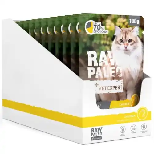 Raw Paleo Adult Sterilised Cat Chicken 12 x 100g Monoproteinowa Kurczak Ostatnia szansa