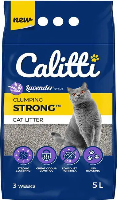 Calitti Strong Lavender Żwirek bentonitowy zapach lawenda dla kota poj. 5l Zniżka