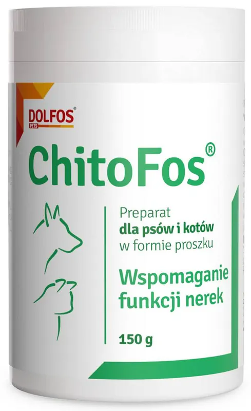 Zniżka Dolfos Preparat na nerki ChitoFos dla psa i kota op. 150g