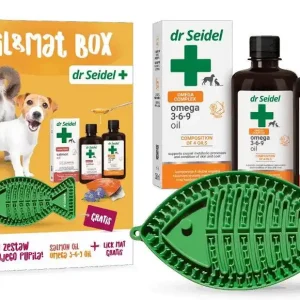 Dr Seidel Oil&Mat Box Zestaw prezentowy dla psa i kota WYPRZEDAŻ Hit sprzedaży