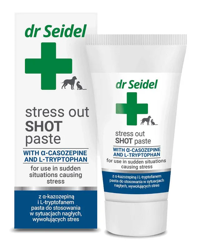 Oferta Dr Seidel Preparat uspokajający Stress out SHOT paste dla psa i kota op. 30g