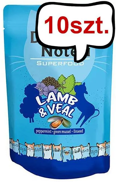 Dolina Noteci Superfood Adult Jagnięcina i cielęcina Mokra Karma dla kota op. 10x85g Wybór klientów