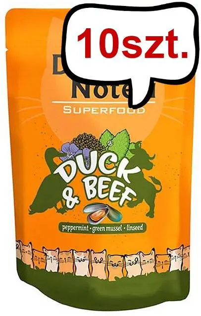 Dolina Noteci Superfood Adult Kaczka z wołowiną Mokra Karma dla kota op. 10x85g Nowy