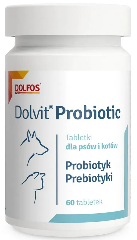 Szybka wysyłka Dolvit Preparat na przewód pokarmowy Probiotic dla psa i kota op. 60 tabletek