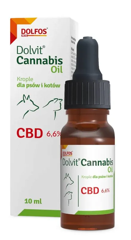 Dolvit Preparat Uzupełniający Cannabis Oil CBD 6,6% dla psa i kota poj. 10ml Oferta limitowana