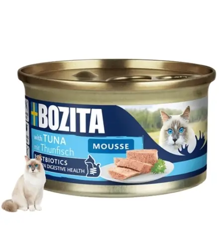 Darmowy zwrot Bozita mus z tu艅czykiem MSC karma mokra dla kota z postbiotykiem 85 g