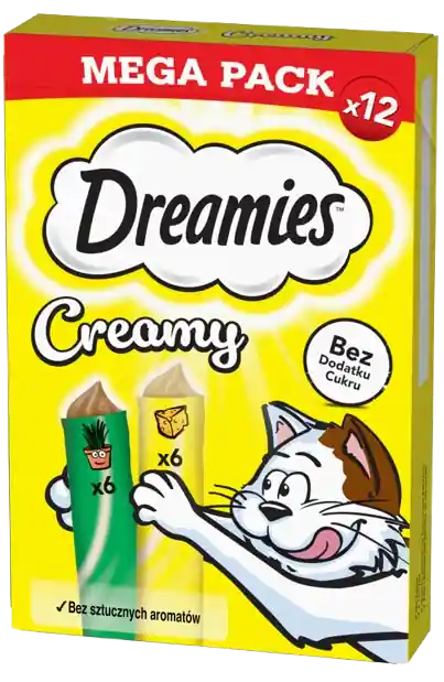 Dreamies Creamy Przysmak z pyszną kocimiętką i serem dla kota op. 12x10g Kup teraz