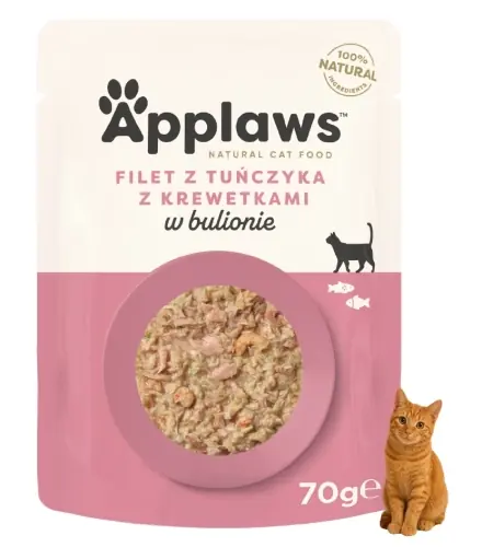 Applaws Selection tu艅czyk krewetki saszetka mokra karma dla kota 70g Okazja