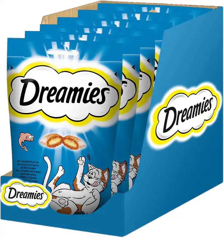 Dreamies Przysmak Wyborny Łosoś dla kota op. 60g PAKIET 6szt. Obniżka ceny