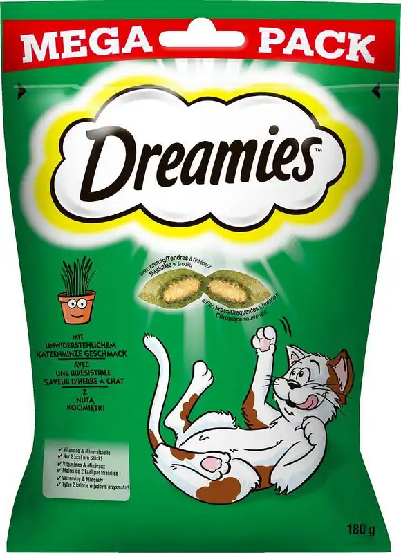 Tylko dziś Dreamies Przysmak z nutą kocimiętki dla kota op. 180g