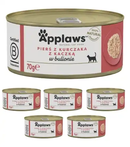 Promocja Applaws puszka kurczak kaczka mokra karma dla kota 6x70g