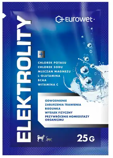 Eurowet Elektrolity dla psa i kota op. 25g Dostępne od ręki