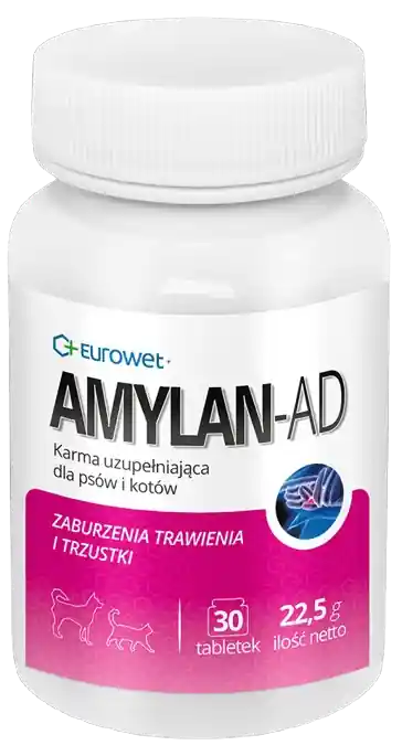 Eurowet Preparat na trzustkę Amylan-AD dla psa i kota op. 30 tabletek Taniej