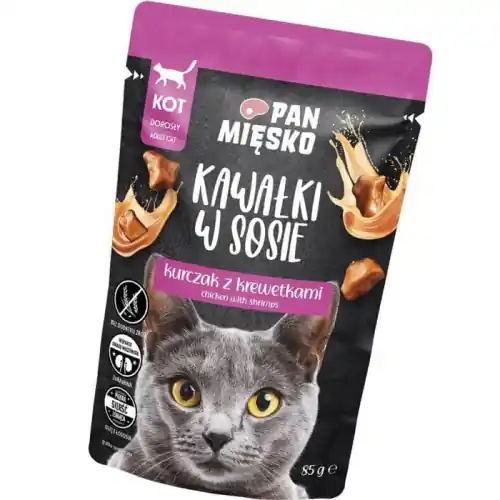 Pan Mi臋sko mokra, kot Kurczak/Krewetki w sosie 85g Wyjątkowa oferta