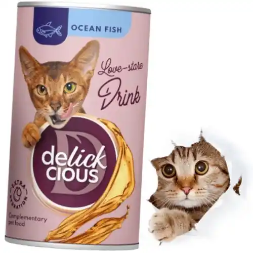 Super okazja Delickcious Nap贸j dla kota z Rybami Oceanicznymi 140g
