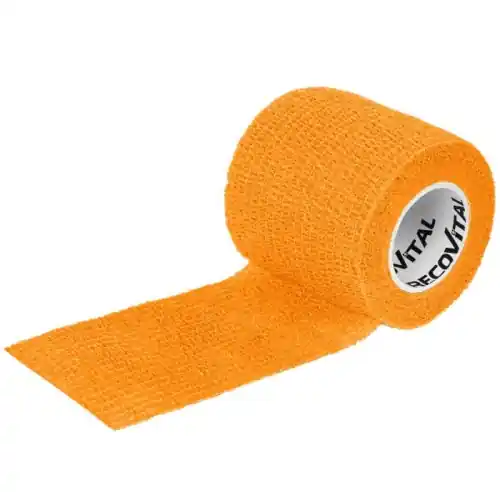 Wyprzedaż Banda偶 kohezyjny samoprzylepny elastyczny POMARA艃CZOWY 5 cm x 4,5 m