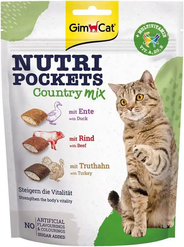 Bestseller GimCat Przysmaki Nutri Pockets Country Mix dla kota op. 150g