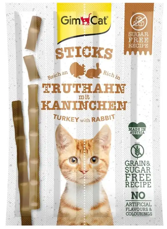 GimCat Sticks z indykiem i królikiem (Truthahn mit Kaninchen) dla kota op. 20g Oferta