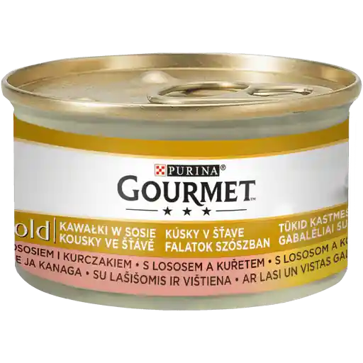 Ograniczona ilość Gourmet Gold Adult Łosoś z kurczakiem w sosie Mokra Karma dla kota op. 85g