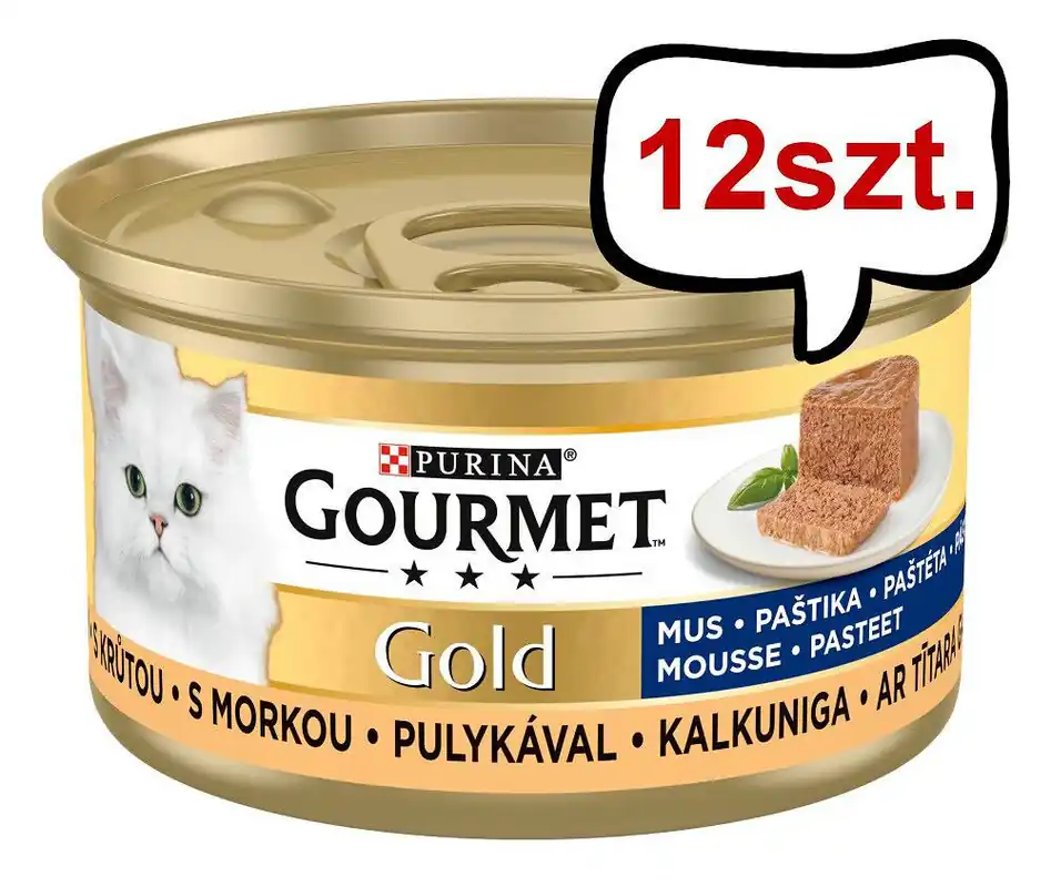Zamów dziś Gourmet Gold Adult Mus z indykiem Mokra Karma dla kota op. 85g Pakiet 12szt